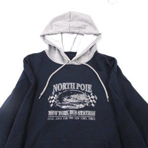 GREY & NAVY 'NORTH POLE' HOODIE